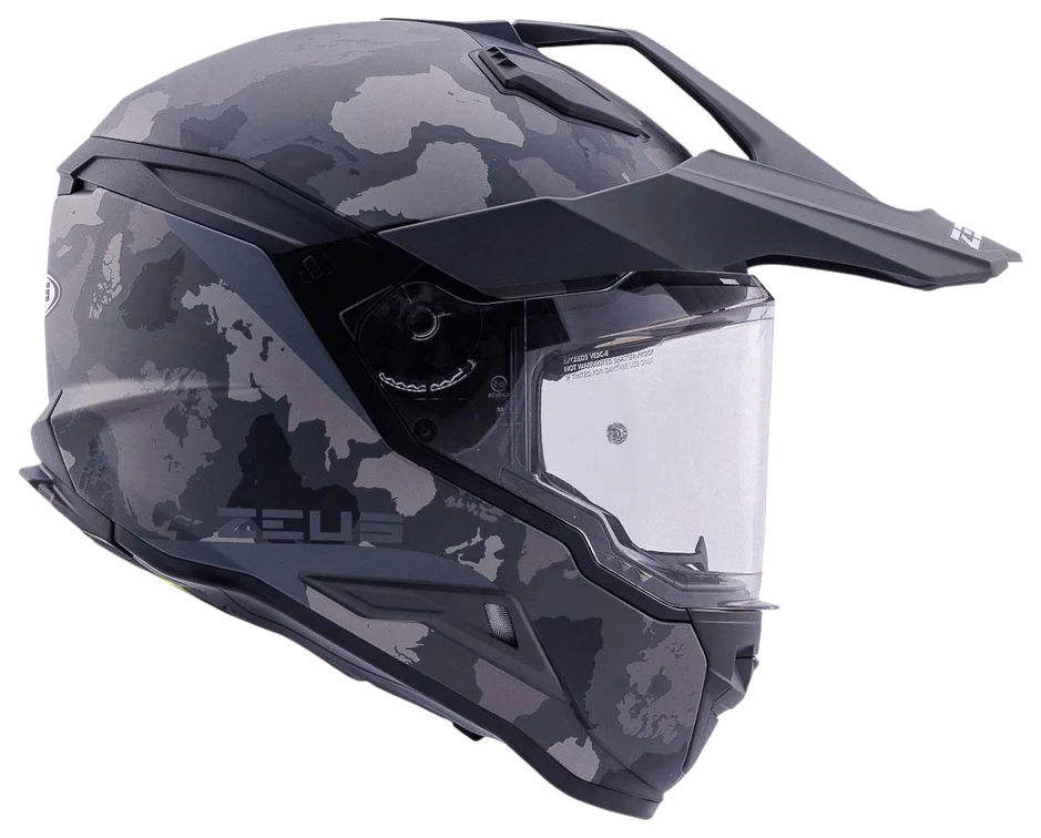Zeus ZS-913 BF6 Matt Black Grey Black Silver Kapalı Kask ( Pinlock Dahil ) görsel 3