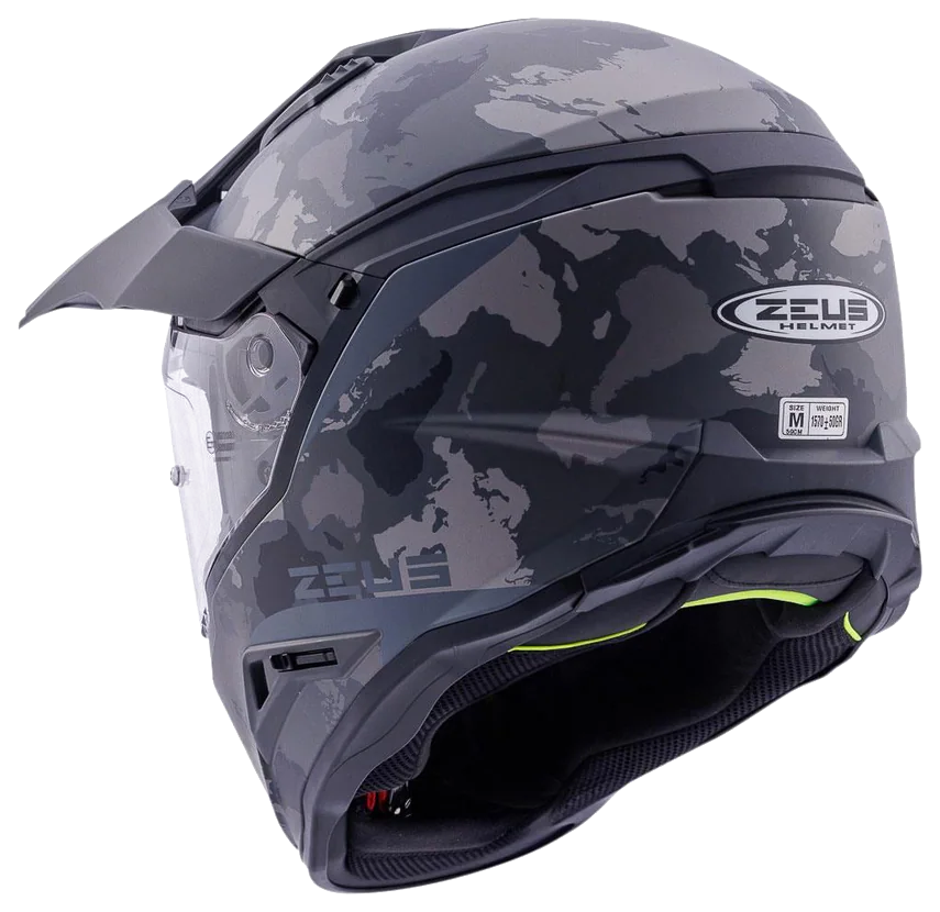 Zeus ZS-913 BF6 Matt Black Grey Black Silver Kapalı Kask ( Pinlock Dahil ) görsel 6