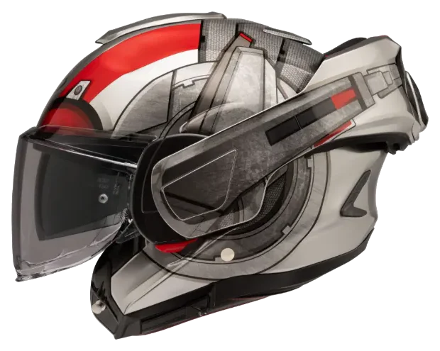 HJC F100 Ant-Man Marvel MC1 Çene Açılır Motosiklet Kaskı görsel 2