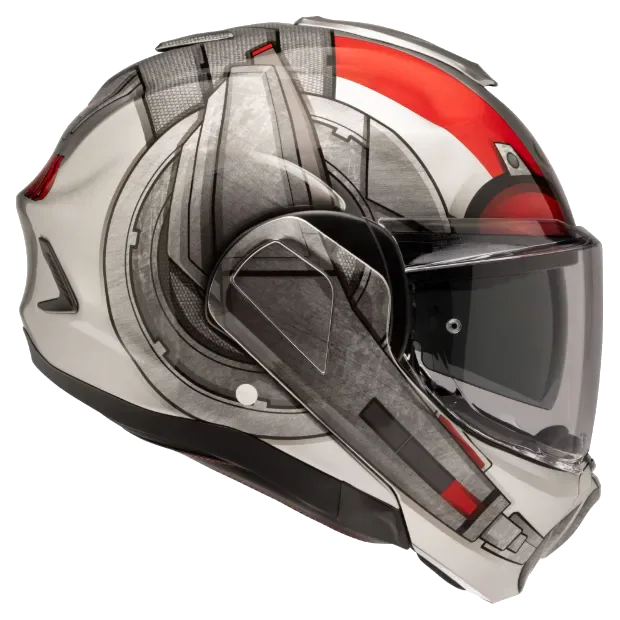 HJC F100 Ant-Man Marvel MC1 Çene Açılır Motosiklet Kaskı görsel 5