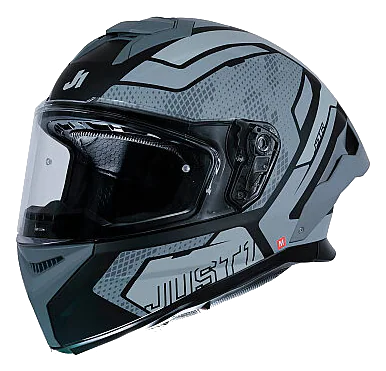 Just1 J-STR Union Kapalı Motosiklet Kaskı Mat Siyah / Gri