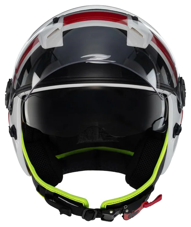 Zeus ZS-213 AX5 White Black Red Açık Kask görsel 2