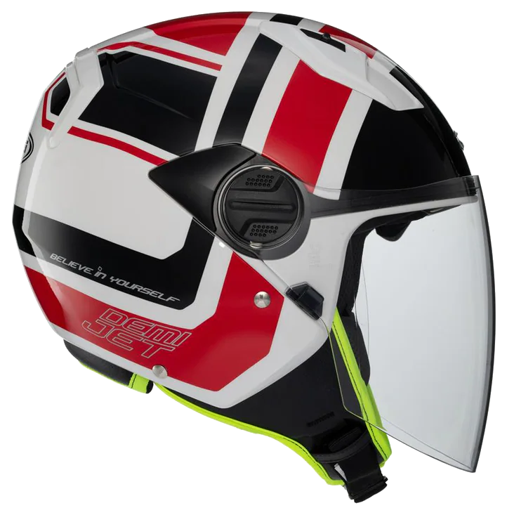 Zeus ZS-213 AX5 White Black Red Açık Kask görsel 3
