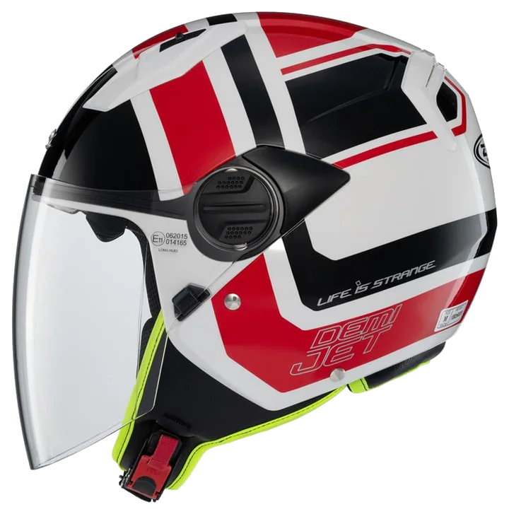 Zeus ZS-213 AX5 White Black Red Açık Kask görsel 5