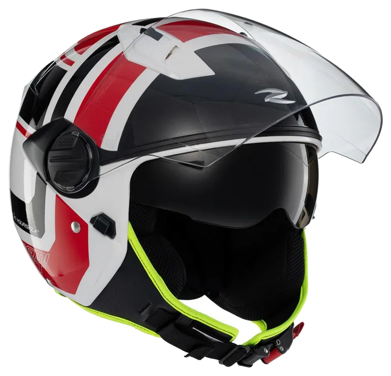 Zeus ZS-213 AX5 White Black Red Açık Kask görsel 6