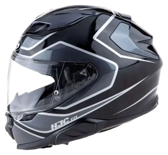 HJC F71 Idle MC5 Kapalı Motosiklet Kaskı Siyah Gri görsel 6
