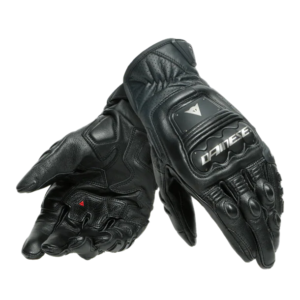 Daınese 4-Stroke 2 Black Deri Eldiven