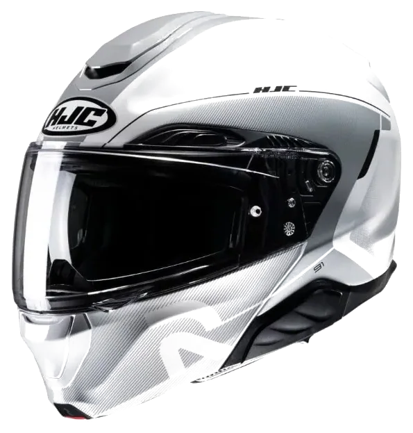 HJC RPHA91 Combust MC10 Çene Açılır Motosiklet Kaskı Beyaz Gri