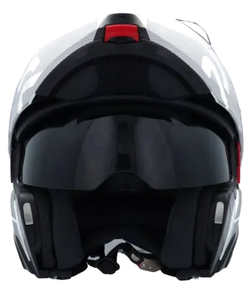 HJC RPHA91 Combust MC10 Çene Açılır Motosiklet Kaskı Beyaz Gri görsel 2