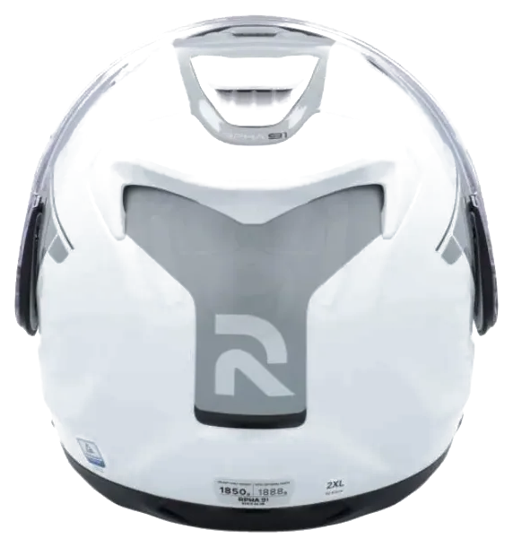 HJC RPHA91 Combust MC10 Çene Açılır Motosiklet Kaskı Beyaz Gri görsel 5