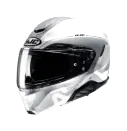 HJC RPHA91 Combust MC10 Çene Açılır Motosiklet Kaskı Beyaz Gri görsel 6