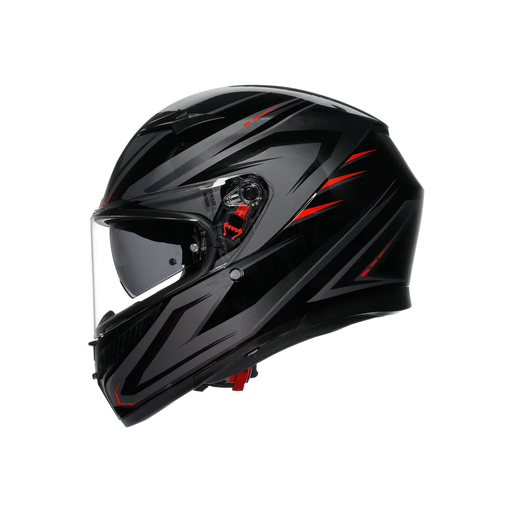 Agv K3 Syth Black Red Kapalı Kask görsel 4