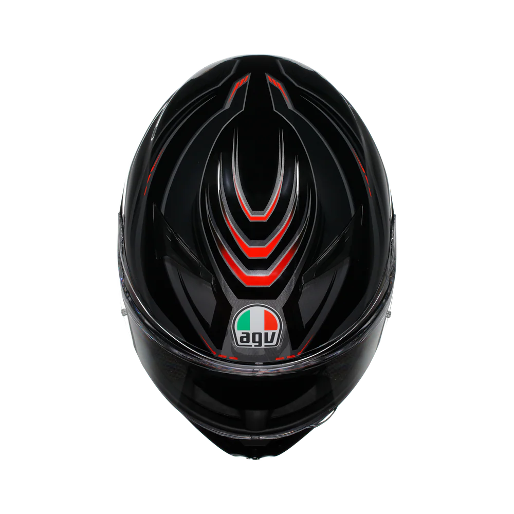 Agv K3 Syth Black Red Kapalı Kask görsel 6