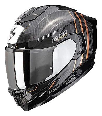 Scorpion EXO-1500 Carbon Air Zity Kapalı Motosiklet Kaskı Siyah / Bakır