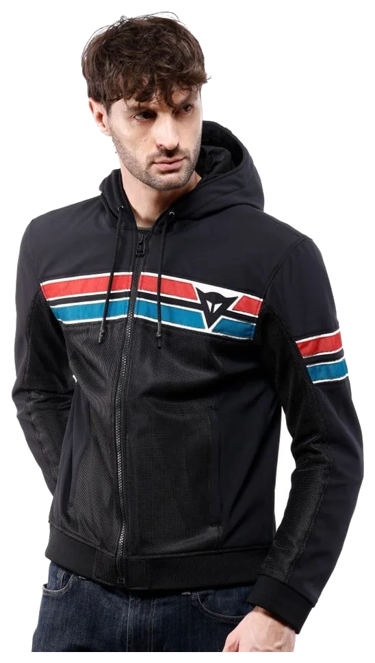 Dainese Vintedge Black Blue Red Air Tekstil Mont görsel 3