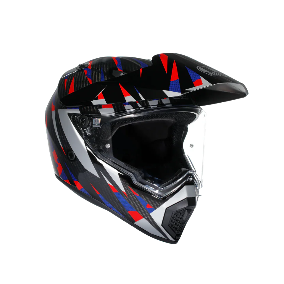 Agv AX9 Mplk Steppa Carbon Red Blue Kapalı Kask