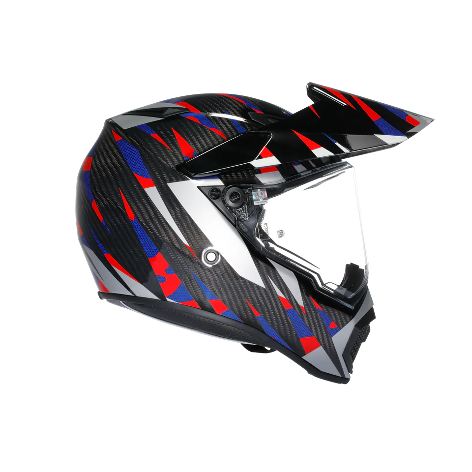 Agv AX9 Mplk Steppa Carbon Red Blue Kapalı Kask görsel 2