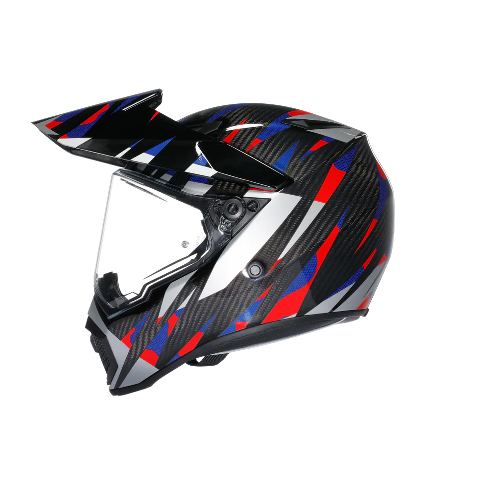 Agv AX9 Mplk Steppa Carbon Red Blue Kapalı Kask görsel 4