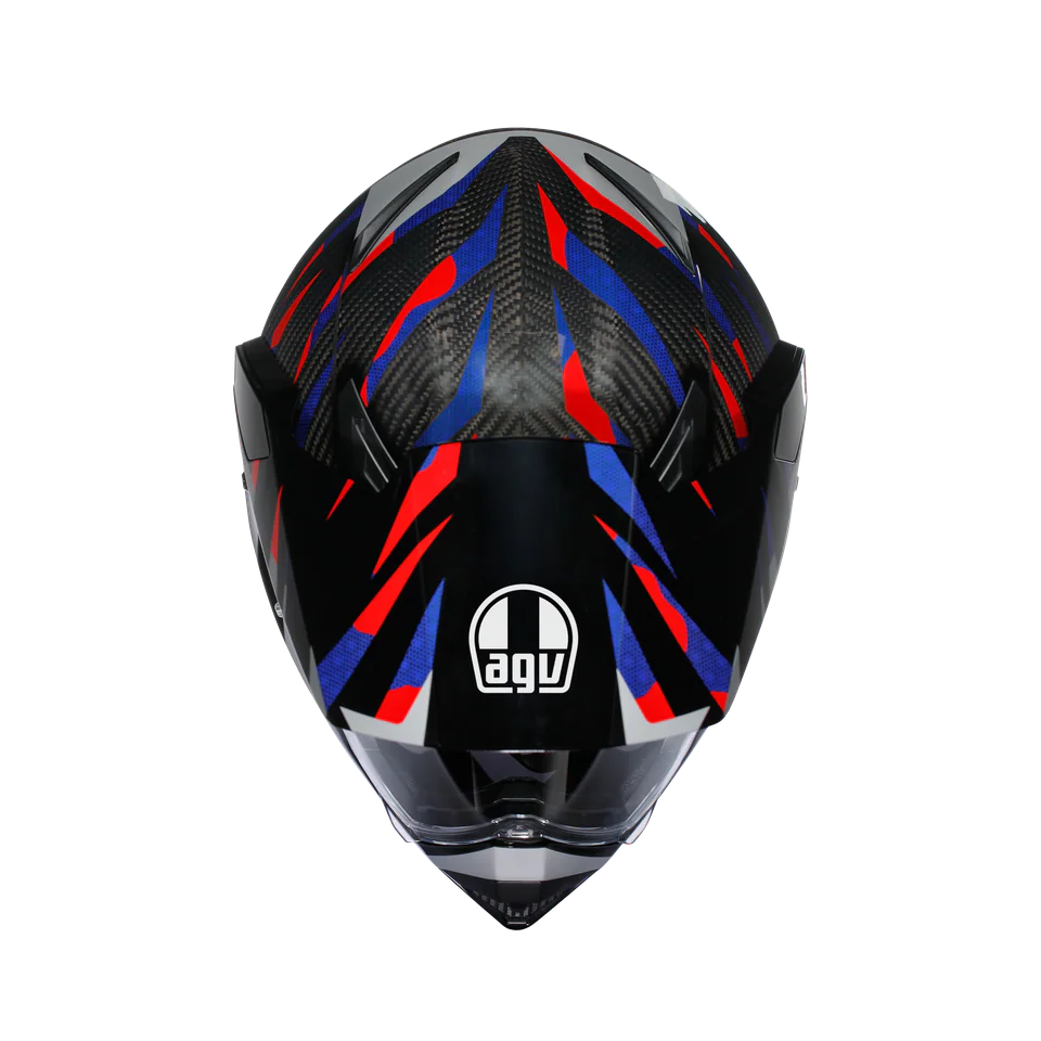 Agv AX9 Mplk Steppa Carbon Red Blue Kapalı Kask görsel 6