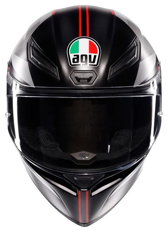 Agv K1 S Lap Matt Black Grey Red Kapalı Kask görsel 2