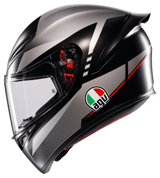 Agv K1 S Lap Matt Black Grey Red Kapalı Kask görsel 3