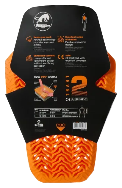 Furygan D3O Evo Seviye 2 Sırt Koruması görsel 2