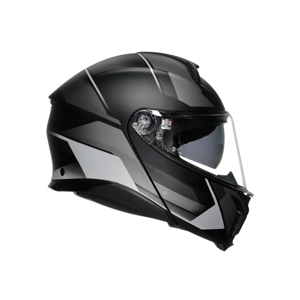 Agv Perception Matt Black Silver Çene Açılır Kask görsel 2