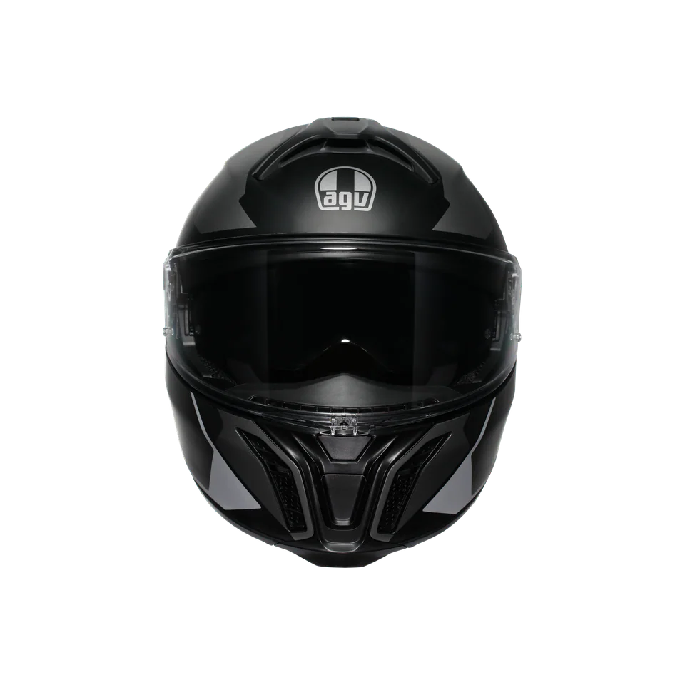 Agv Perception Matt Black Silver Çene Açılır Kask görsel 3