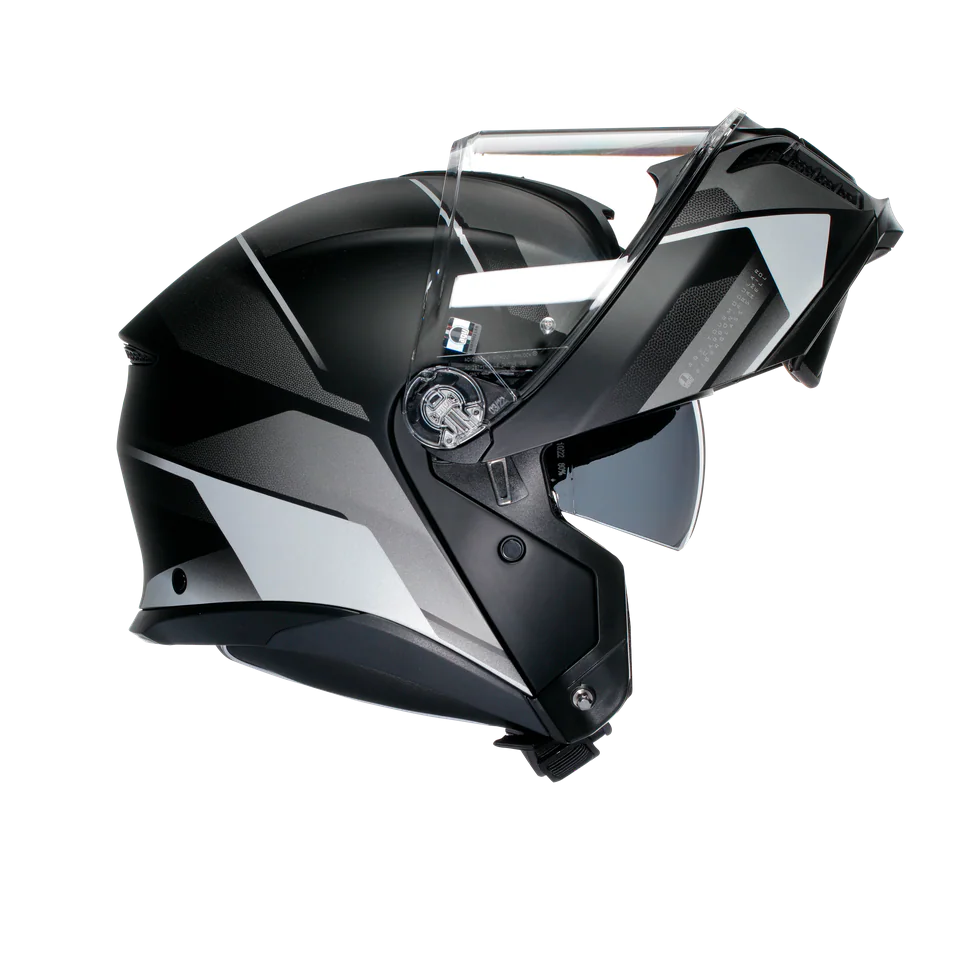 Agv Perception Matt Black Silver Çene Açılır Kask görsel 5