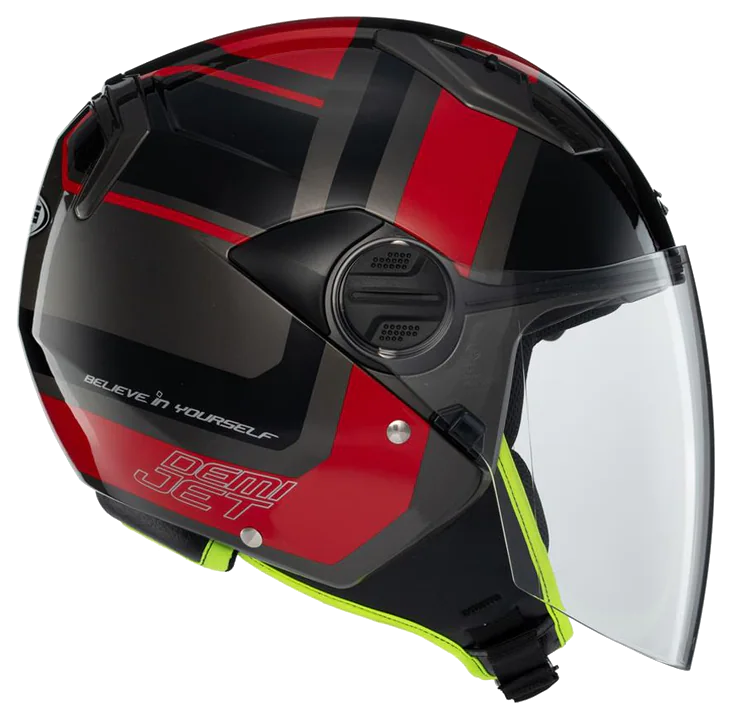 Zeus ZS-213 AX5 Black Red Grey Açık Kask görsel 3