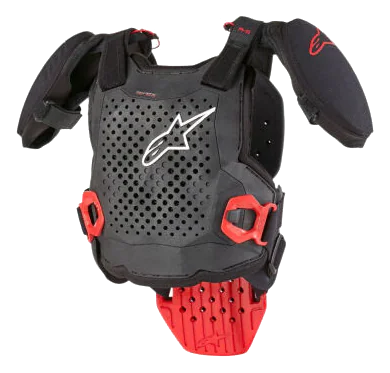 Alpinestars A-5 S V2 Genç Üst Gövde Koruma Siyah / Beyaz / Kırmızı