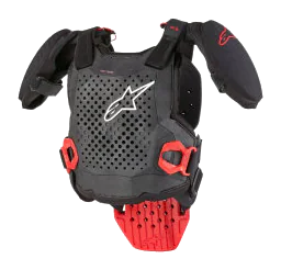 Alpinestars A-5 S V2 Genç Üst Gövde Koruma Siyah / Beyaz / Kırmızı görsel 3