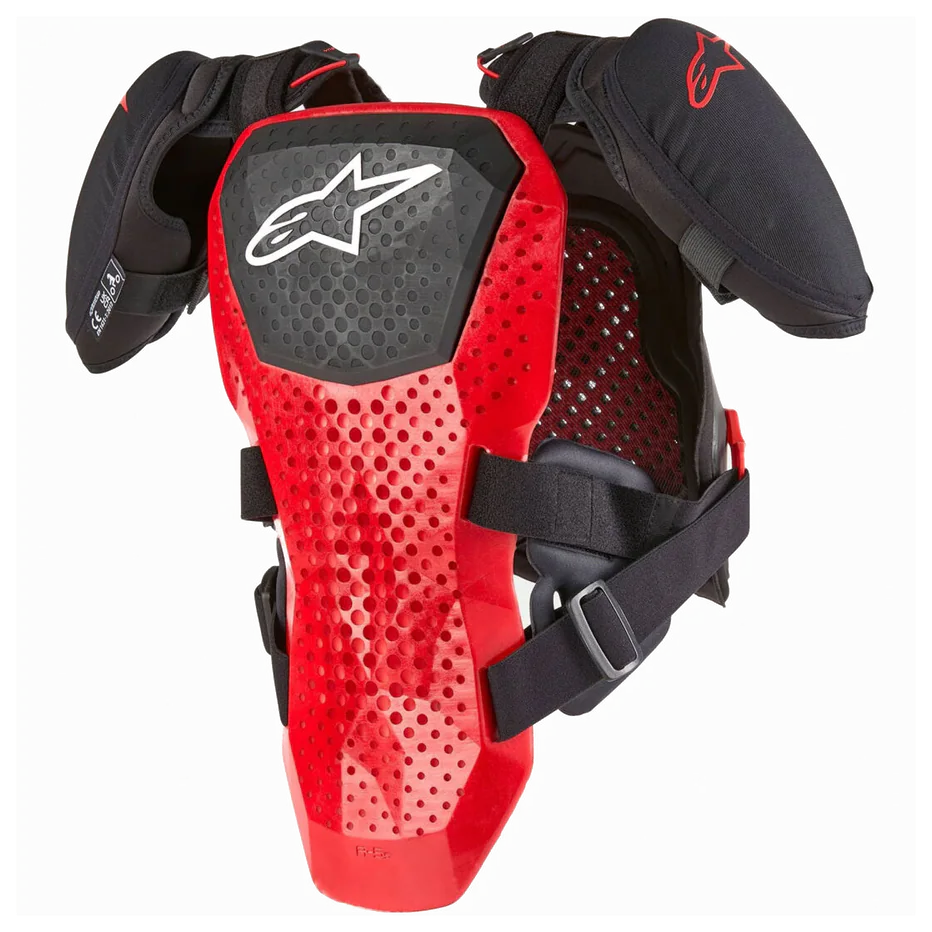 Alpinestars A-5 S V2 Genç Üst Gövde Koruma Siyah / Beyaz / Kırmızı görsel 6