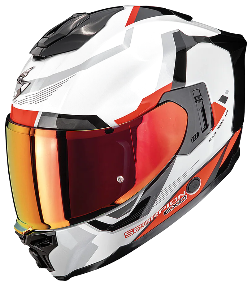 Scorpion EXO-1500 Air Arena Kapalı Motosiklet Kaskı Beyaz / Kırmızı görsel 2