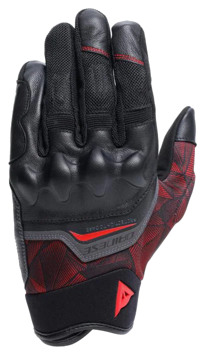 Dainese Ermex Black Red Lava Tekstil Eldiven