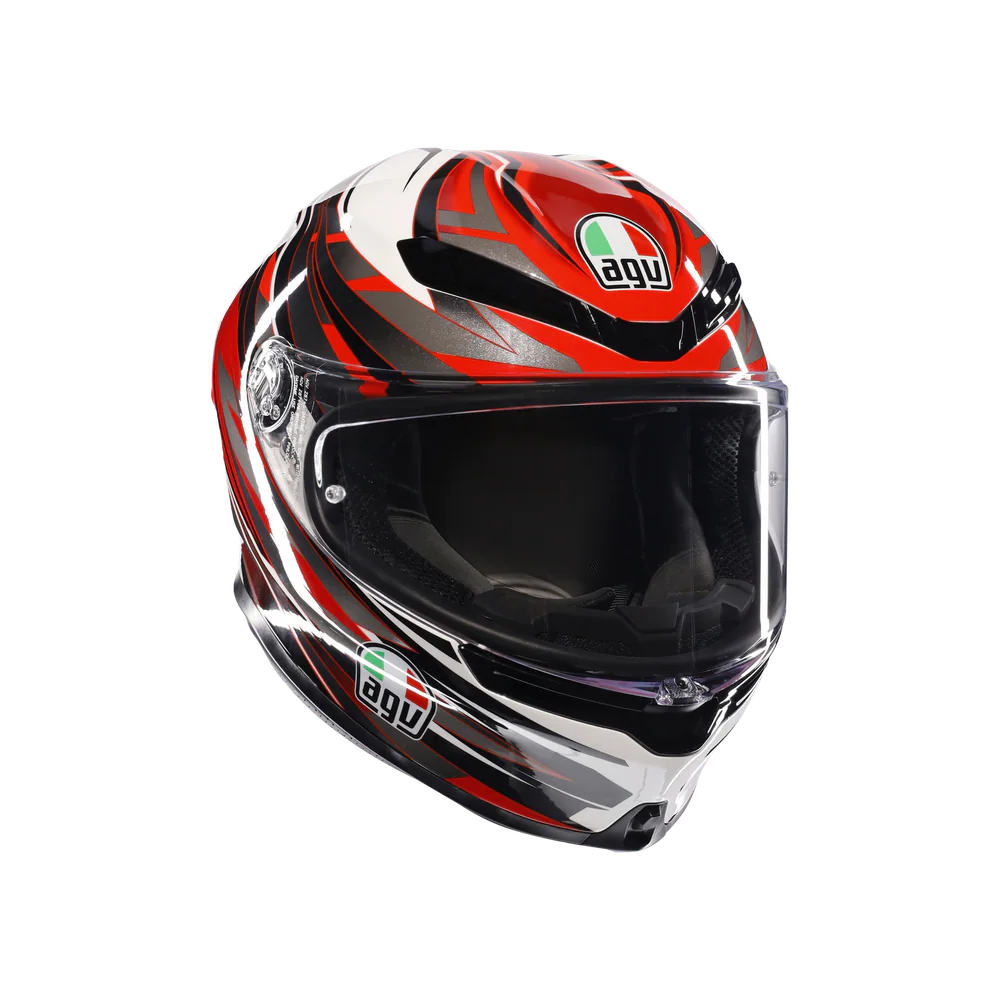 Agv K6 S Reeval White Red Grey Kapalı Kask